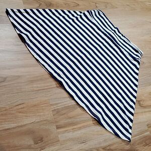 💜Merona Blue & Cream Striped Flowy Skirt Medium